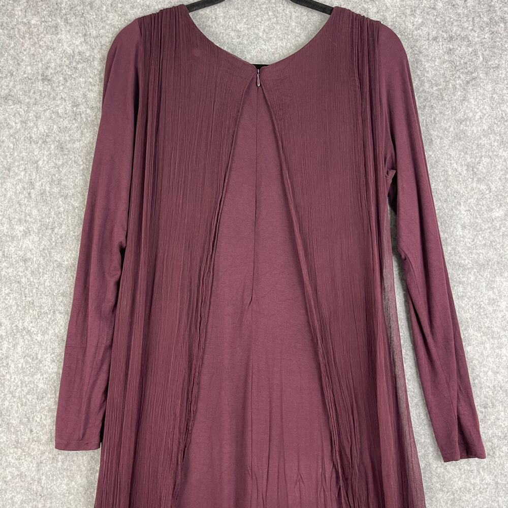 Soft Surroundings Isabetta Dress Womens Medium Purple Silk Stretch Maxi Flowy - Picture 10 of 14